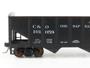 LOT of 2 HO Scale Roundhouse 1499 C&O Progress 3-Bay Open Hopper - Upgraded