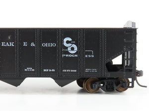 LOT of 2 HO Scale Roundhouse 1499 C&O Progress 3-Bay Open Hopper - Upgraded