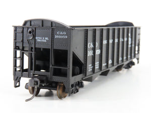 LOT of 2 HO Scale Roundhouse 1499 C&O Progress 3-Bay Open Hopper - Upgraded