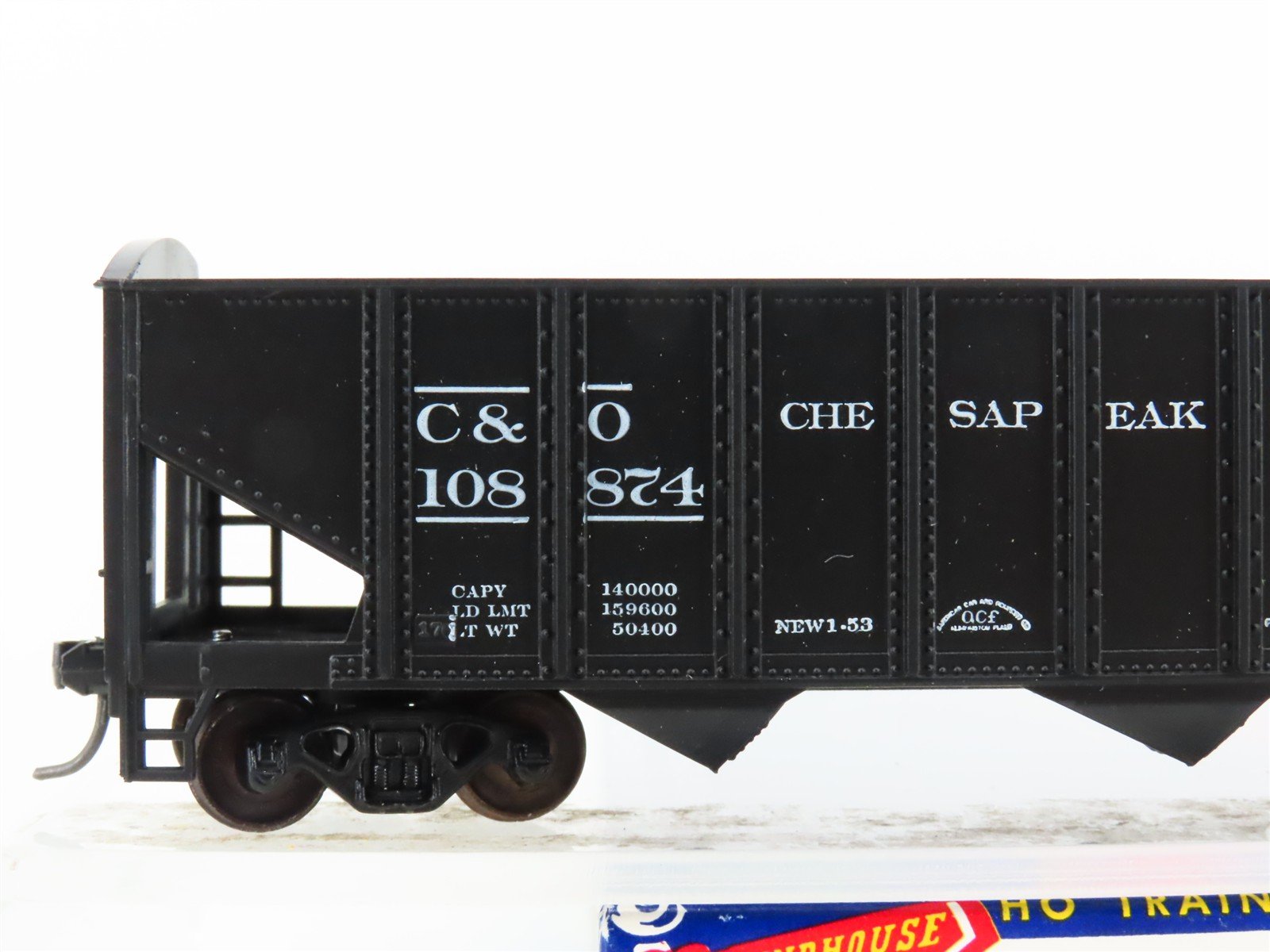 HO Scale Roundhouse 1499 C&O Progress 3-Bay Open Hopper #108874 - Upgraded