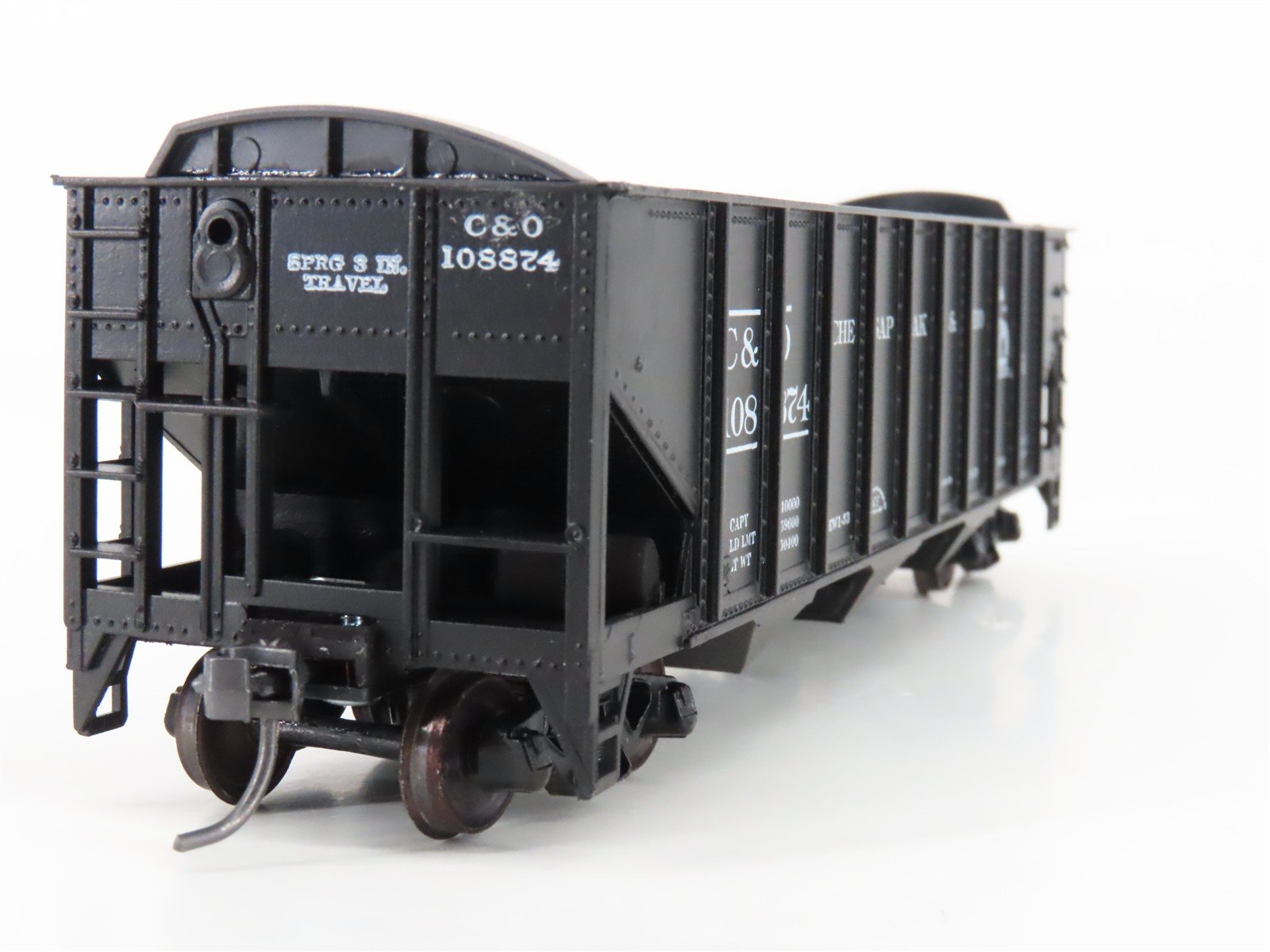 HO Scale Roundhouse 1499 C&O Progress 3-Bay Open Hopper #108874 - Upgraded
