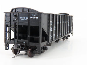 HO Scale Roundhouse 1499 C&O Progress 3-Bay Open Hopper #108874 - Upgraded