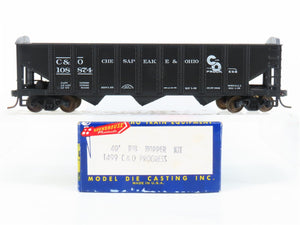HO Scale Roundhouse 1499 C&O Progress 3-Bay Open Hopper #108874 - Upgraded