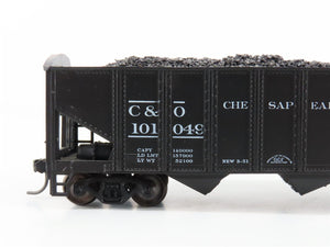 LOT of 2 HO Roundhouse 1499 C&O Progress 3-Bay Hopper w/ Coal Load - Upgraded