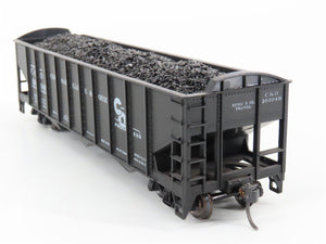 LOT of 2 HO Roundhouse 1499 C&O Progress 3-Bay Hopper w/ Coal Load - Upgraded