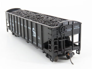 LOT of 2 HO Roundhouse 1499 C&O Progress 3-Bay Hopper w/ Coal Load - Upgraded