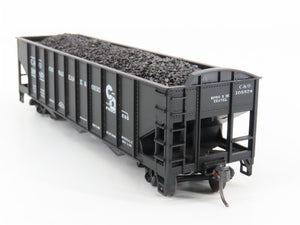 LOT of 2 HO Roundhouse 1499 C&O Progress 3-Bay Hopper w/ Coal Load - Upgraded
