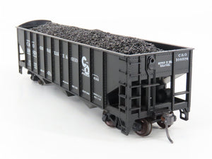 LOT of 2 HO Roundhouse 1499 C&O Progress 3-Bay Hopper w/ Coal Load - Upgraded