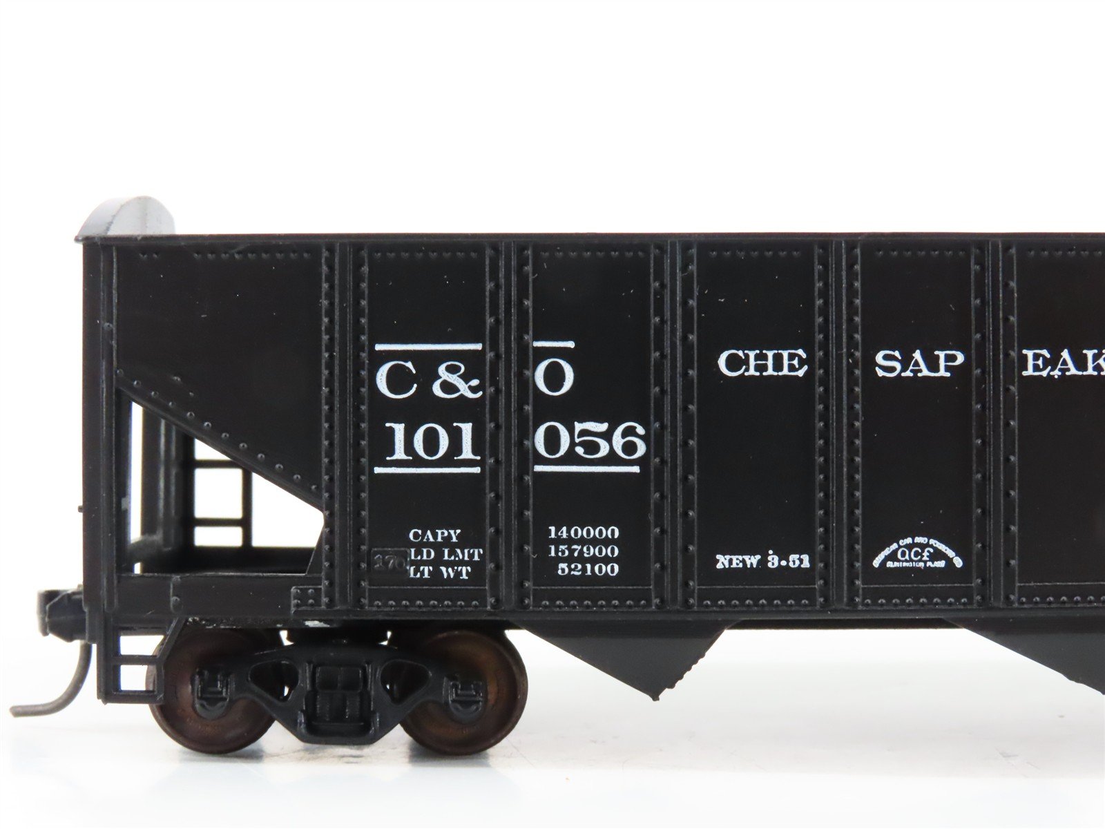 LOT of 2 HO Scale Roundhouse 1499 C&O Progress 3-Bay Open Hopper - Upgraded