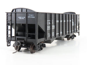 LOT of 2 HO Scale Roundhouse 1499 C&O Progress 3-Bay Open Hopper - Upgraded