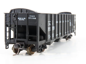 LOT of 2 HO Scale Roundhouse 1499 C&O Progress 3-Bay Open Hopper - Upgraded