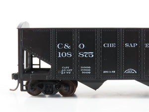 LOT of 2 HO Scale Roundhouse 1499 C&O Progress 3-Bay Open Hopper - Upgraded