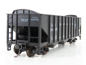 LOT of 2 HO Scale Roundhouse 1499 C&O Progress 3-Bay Open Hopper - Upgraded
