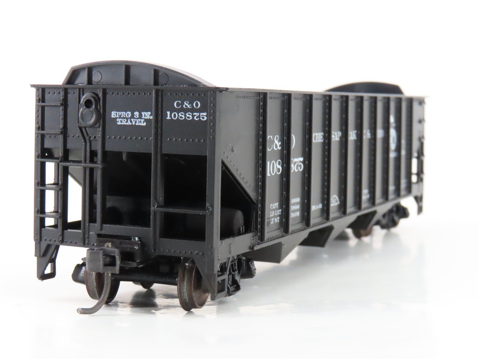 LOT of 2 HO Scale Roundhouse 1499 C&O Progress 3-Bay Open Hopper - Upgraded