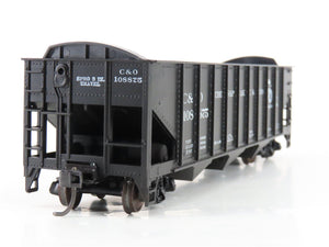 LOT of 2 HO Scale Roundhouse 1499 C&O Progress 3-Bay Open Hopper - Upgraded