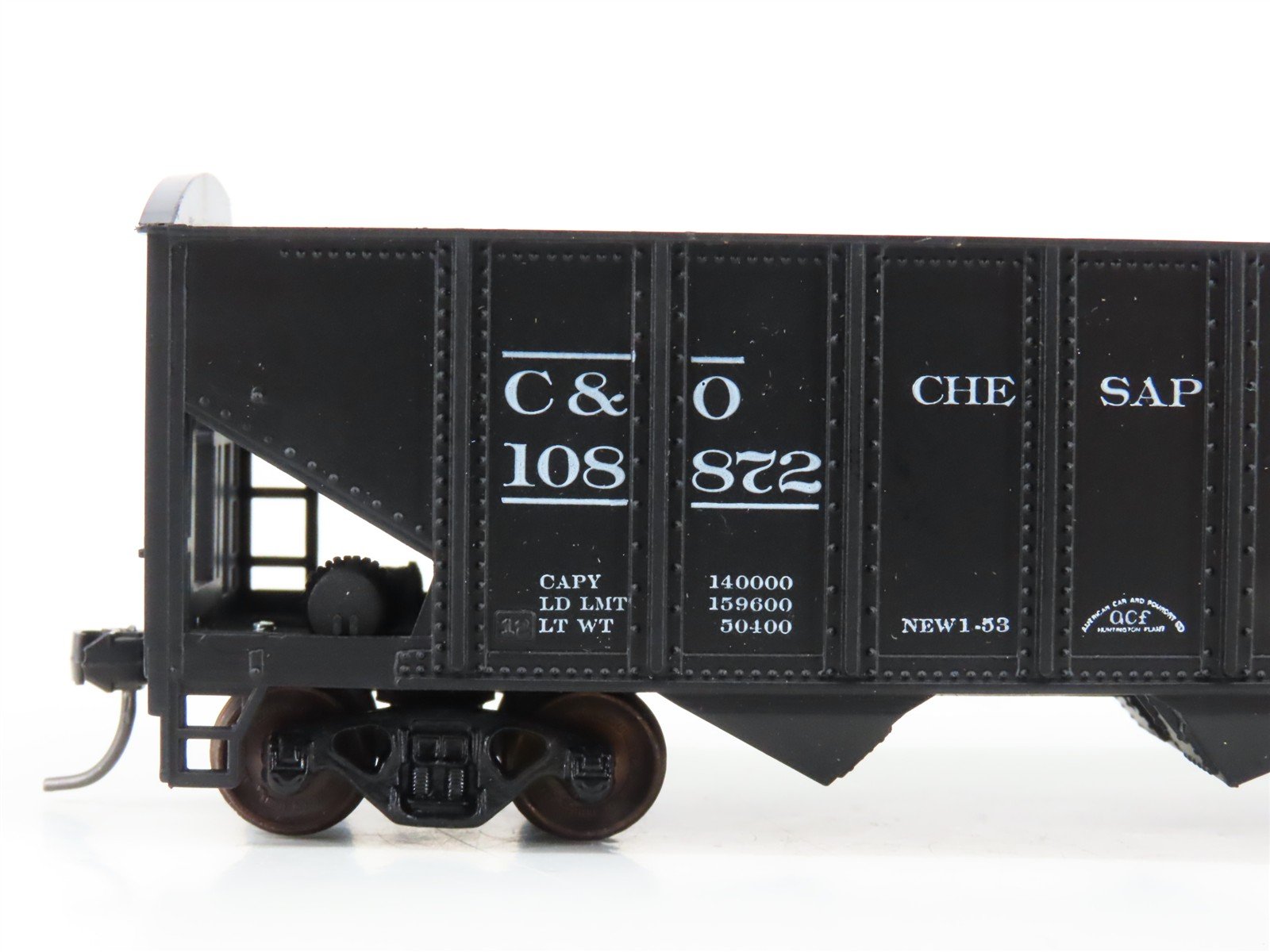 LOT of 2 HO Scale Roundhouse 1499 C&O Progress 3-Bay Open Hopper - Upgraded