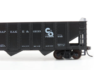 LOT of 2 HO Scale Roundhouse 1499 C&O Progress 3-Bay Open Hopper - Upgraded