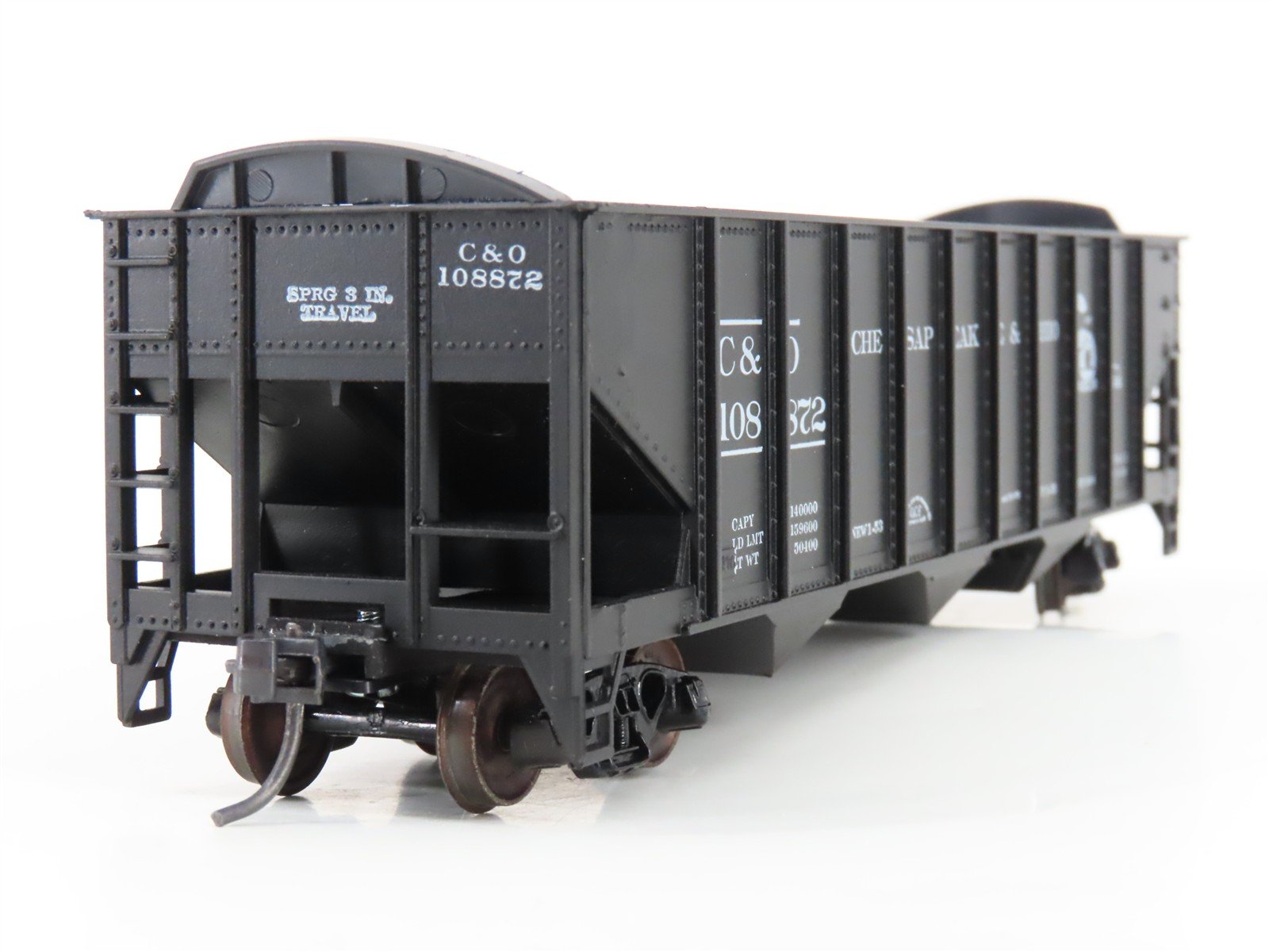 LOT of 2 HO Scale Roundhouse 1499 C&O Progress 3-Bay Open Hopper - Upgraded