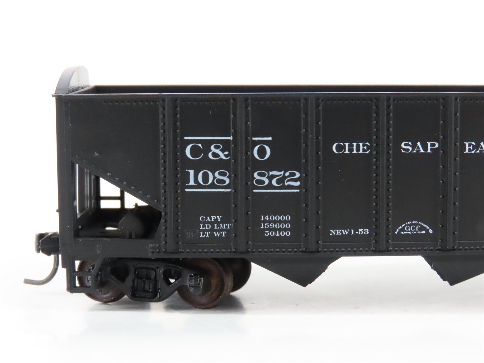 LOT of 2 HO Scale Roundhouse 1499 C&O Progress 3-Bay Open Hopper - Upgraded