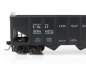 LOT of 2 HO Scale Roundhouse 1499 C&O Progress 3-Bay Open Hopper - Upgraded
