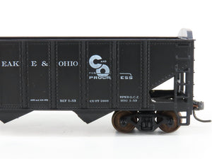 LOT of 2 HO Scale Roundhouse 1499 C&O Progress 3-Bay Open Hopper - Upgraded
