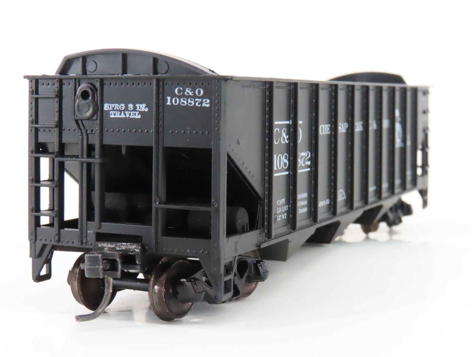 LOT of 2 HO Scale Roundhouse 1499 C&O Progress 3-Bay Open Hopper - Upgraded