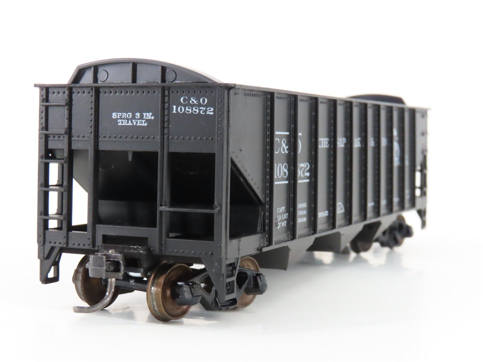 LOT of 2 HO Scale Roundhouse 1499 C&O Progress 3-Bay Open Hopper - Upgraded
