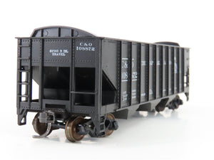 LOT of 2 HO Scale Roundhouse 1499 C&O Progress 3-Bay Open Hopper - Upgraded