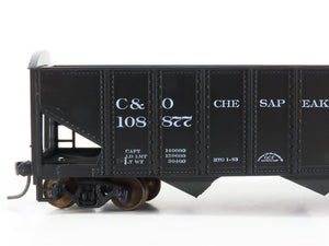 LOT of 2 HO Scale Roundhouse 1499 C&O Progress 3-Bay Open Hopper - Upgraded