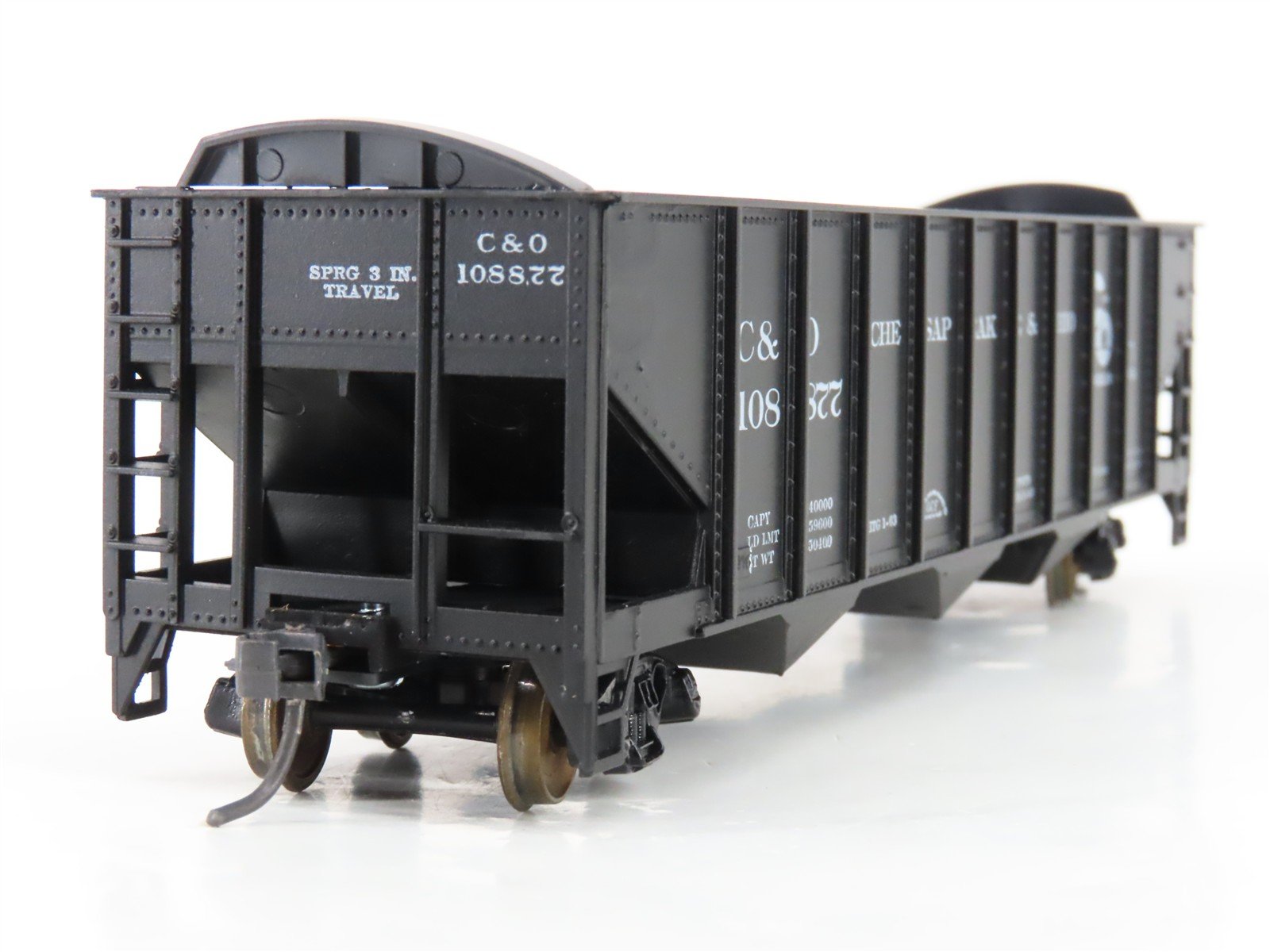 LOT of 2 HO Scale Roundhouse 1499 C&O Progress 3-Bay Open Hopper - Upgraded