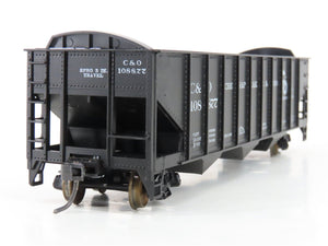LOT of 2 HO Scale Roundhouse 1499 C&O Progress 3-Bay Open Hopper - Upgraded