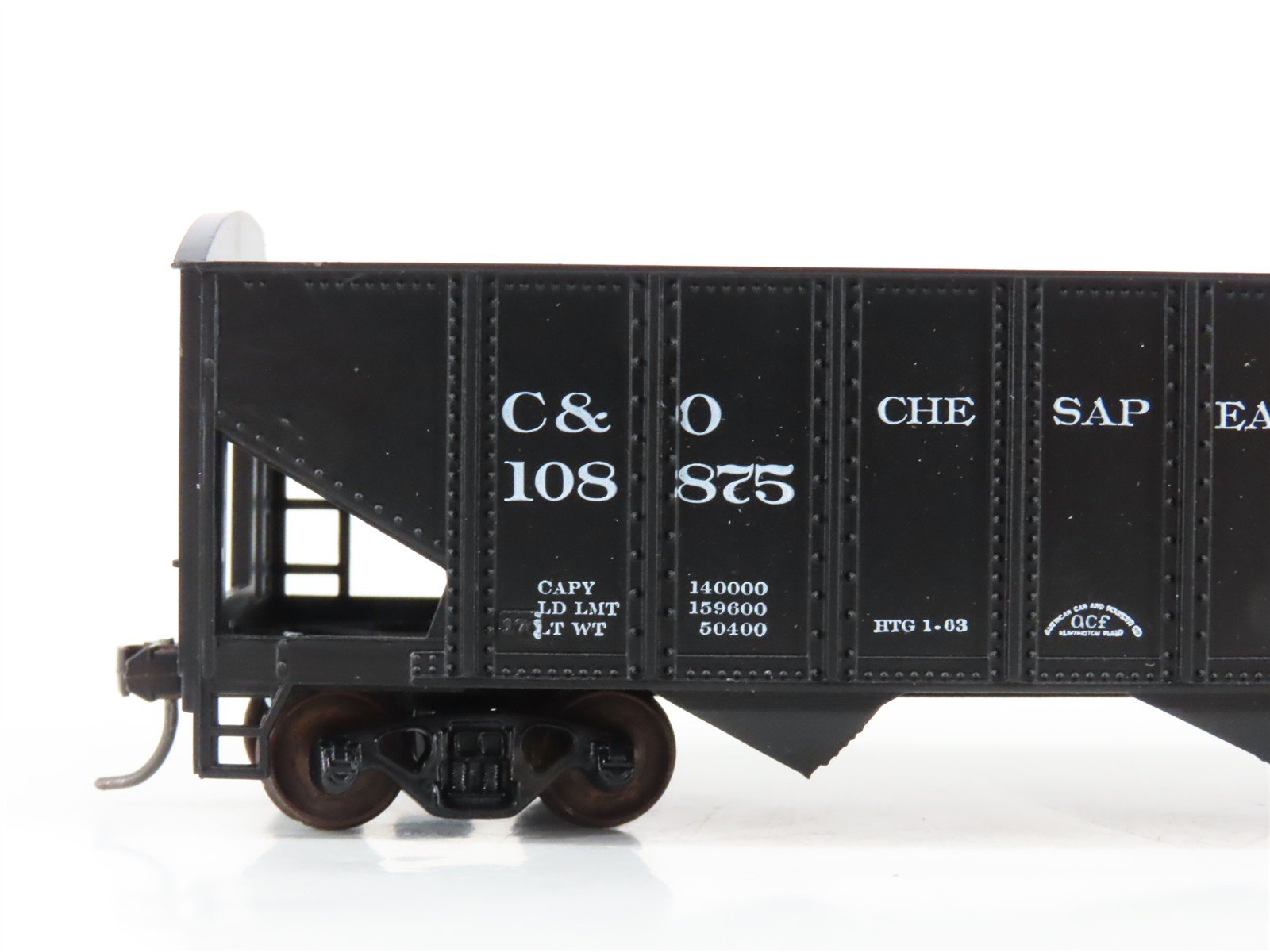 LOT of 2 HO Scale Roundhouse 1499 C&O Progress 3-Bay Open Hopper - Upgraded
