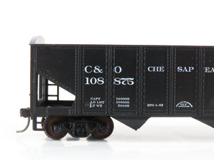LOT of 2 HO Scale Roundhouse 1499 C&O Progress 3-Bay Open Hopper - Upgraded