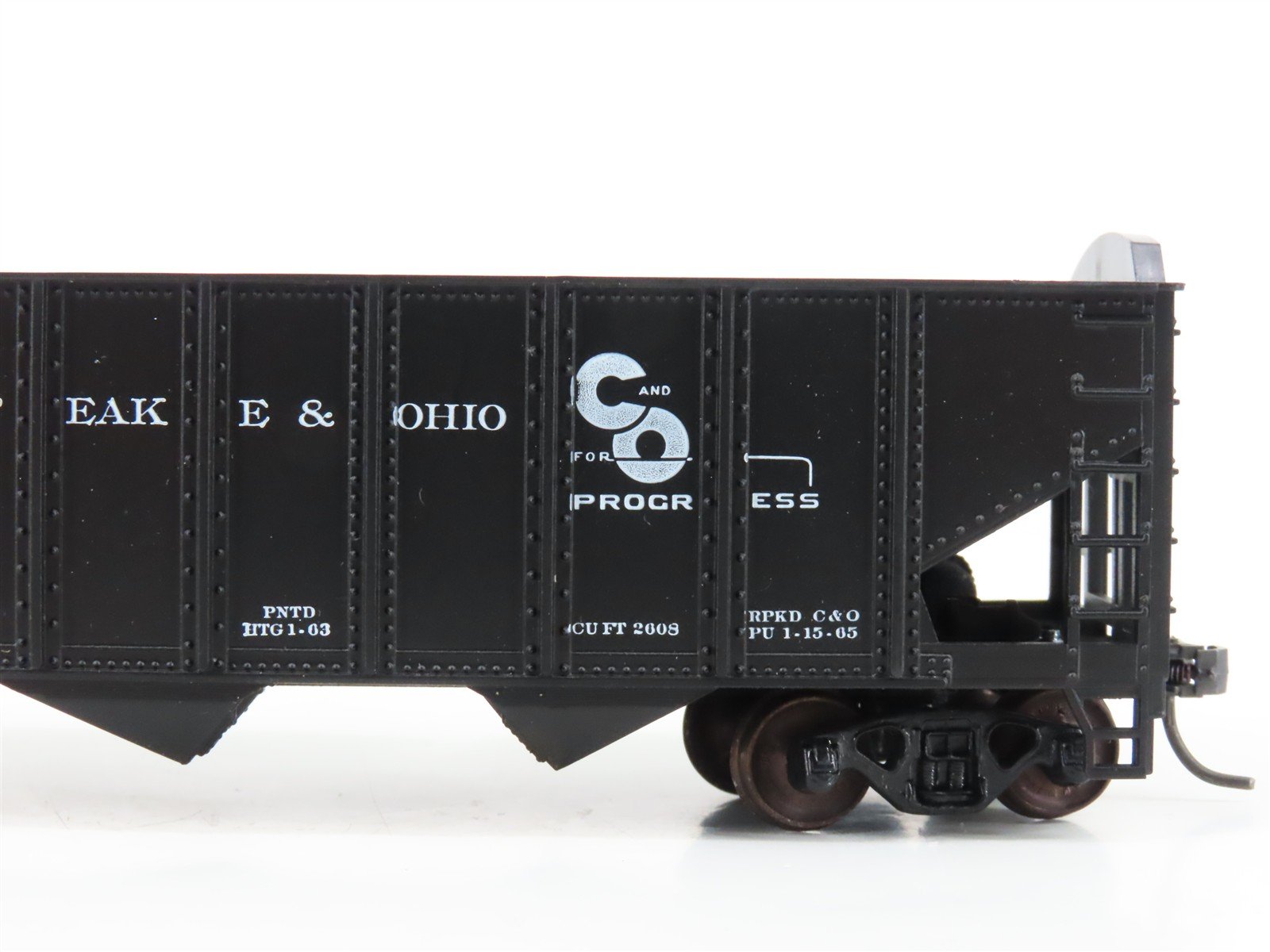 LOT of 2 HO Scale Roundhouse 1499 C&O Progress 3-Bay Open Hopper - Upgraded