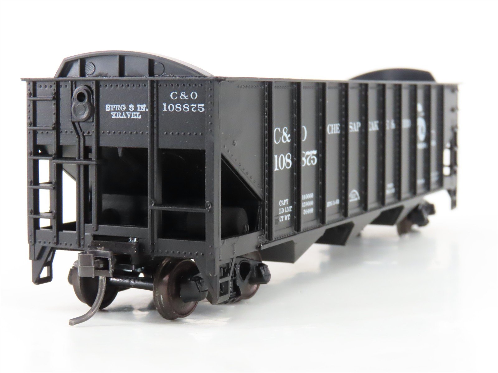 LOT of 2 HO Scale Roundhouse 1499 C&O Progress 3-Bay Open Hopper - Upgraded