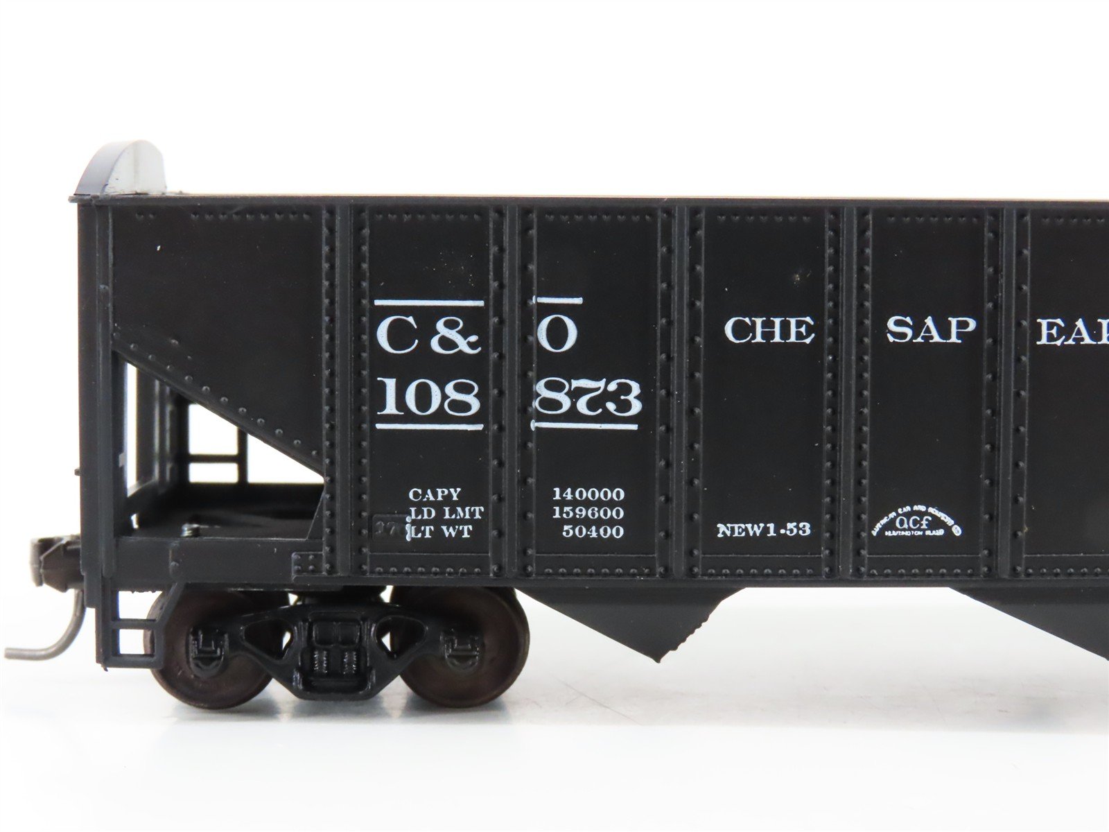 LOT of 2 HO Scale Roundhouse 1499 C&O Progress 3-Bay Open Hopper - Upgraded