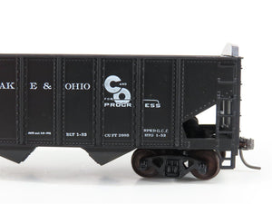 LOT of 2 HO Scale Roundhouse 1499 C&O Progress 3-Bay Open Hopper - Upgraded
