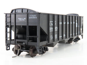 LOT of 2 HO Scale Roundhouse 1499 C&O Progress 3-Bay Open Hopper - Upgraded