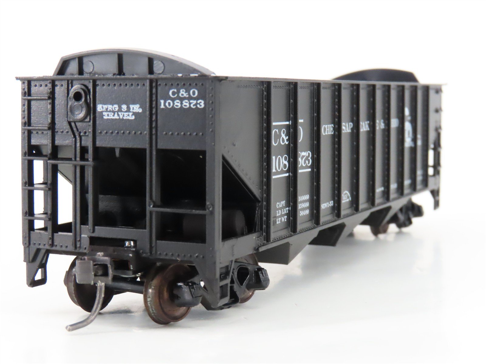 LOT of 2 HO Scale Roundhouse 1499 C&O Progress 3-Bay Open Hopper - Upgraded