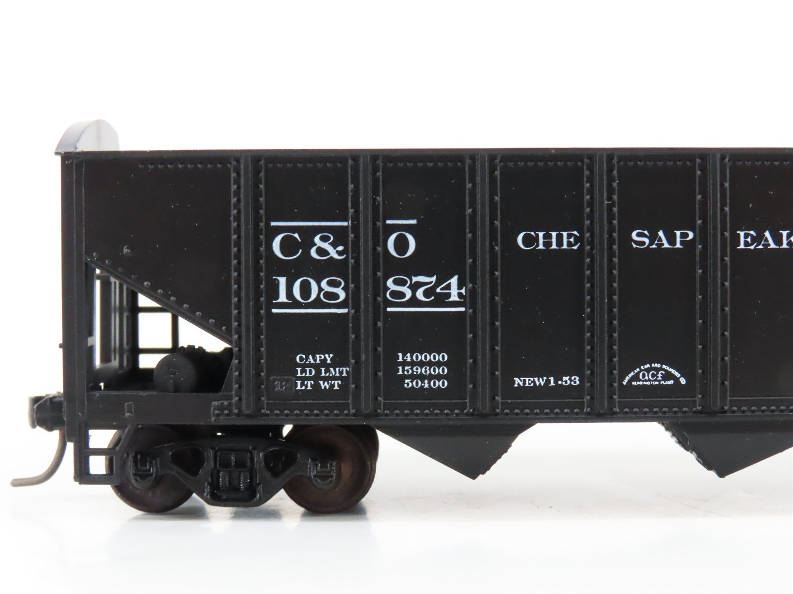 LOT of 2 HO Scale Roundhouse 1499 C&O Progress 3-Bay Open Hopper - Upgraded