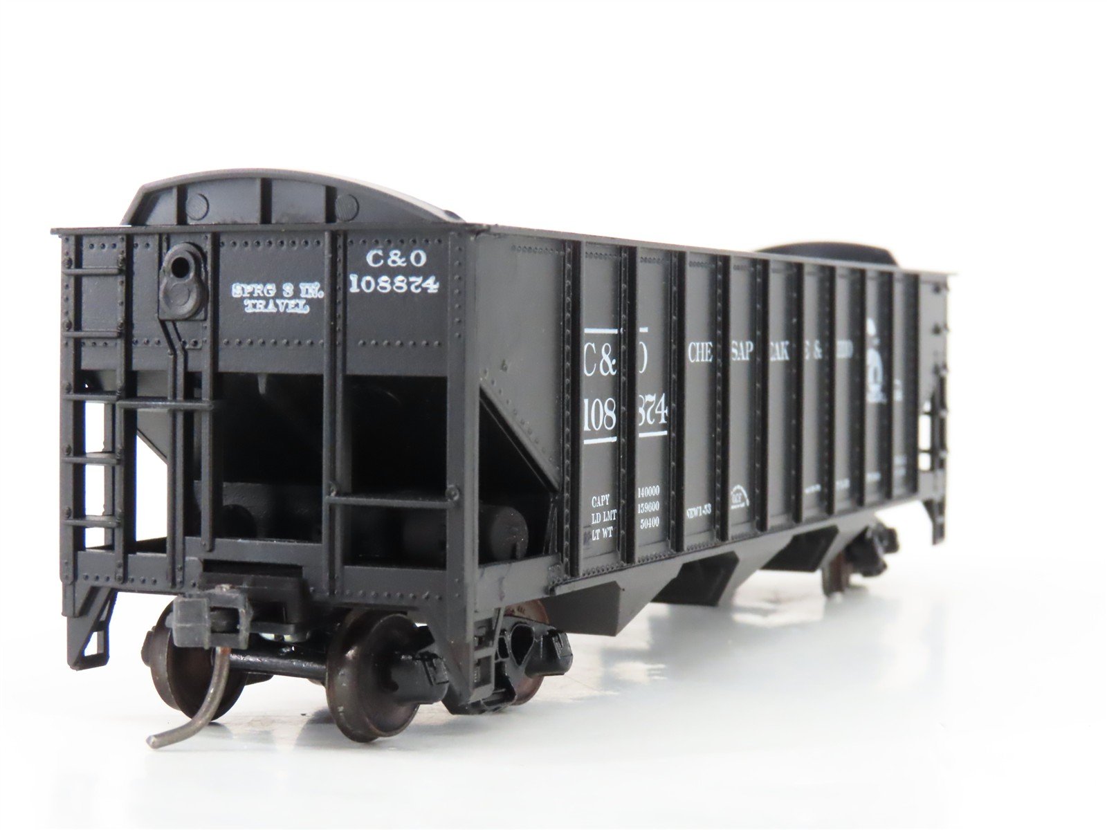 LOT of 2 HO Scale Roundhouse 1499 C&O Progress 3-Bay Open Hopper - Upgraded