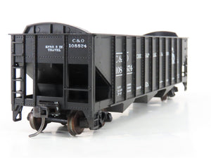 LOT of 2 HO Scale Roundhouse 1499 C&O Progress 3-Bay Open Hopper - Upgraded