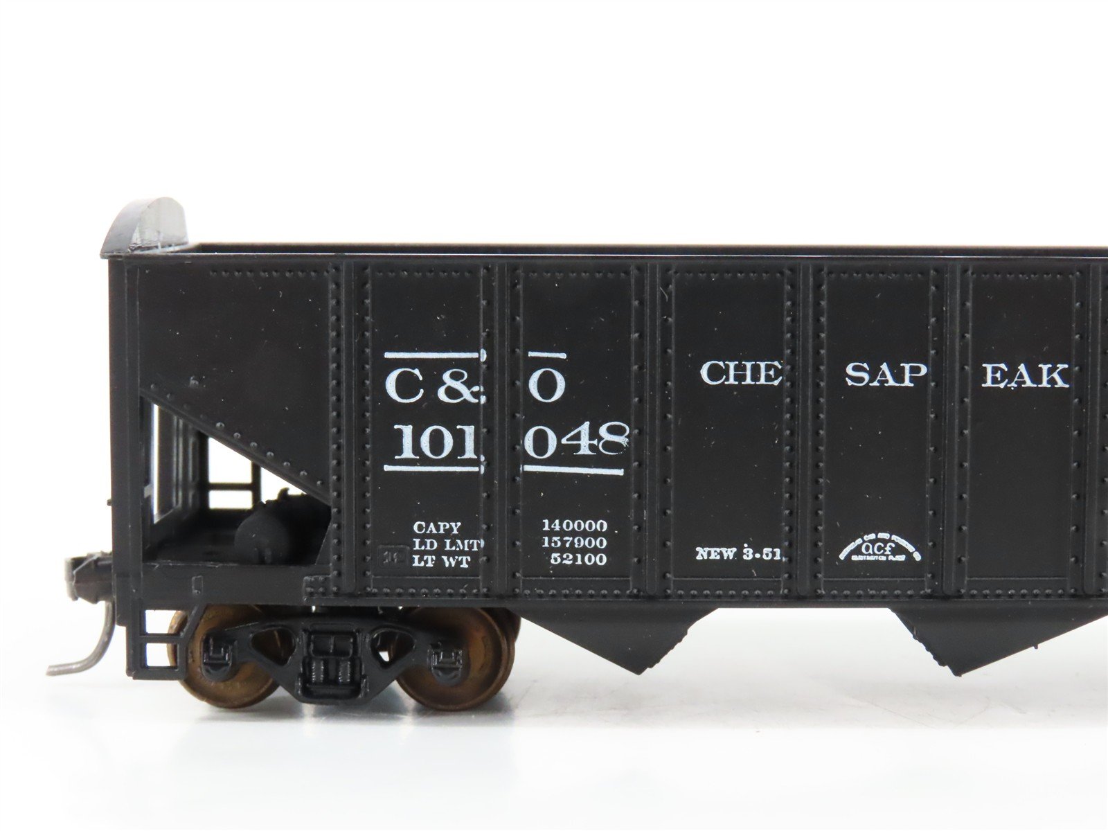 LOT of 2 HO Scale Roundhouse 1499 C&O Progress 3-Bay Open Hopper - Upgraded