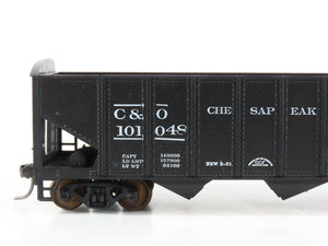 LOT of 2 HO Scale Roundhouse 1499 C&O Progress 3-Bay Open Hopper - Upgraded