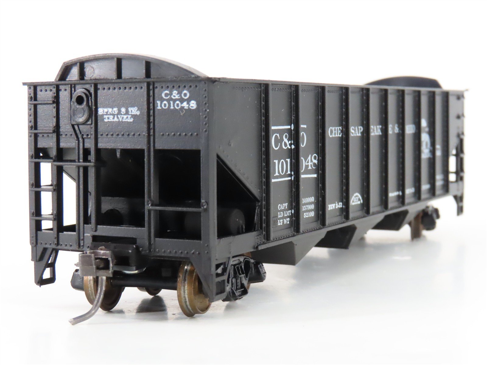 LOT of 2 HO Scale Roundhouse 1499 C&O Progress 3-Bay Open Hopper - Upgraded