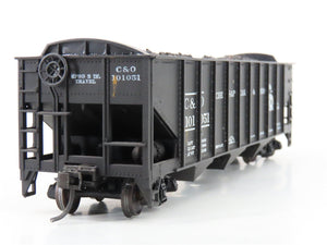 LOT of 2 HO Roundhouse 1499 C&O Progress 3-Bay Hopper w/ Coal Load - Upgraded