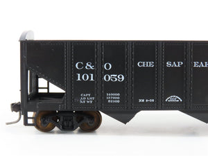 LOT of 2 HO Scale Roundhouse 1499 C&O Progress 3-Bay Open Hopper - Upgraded