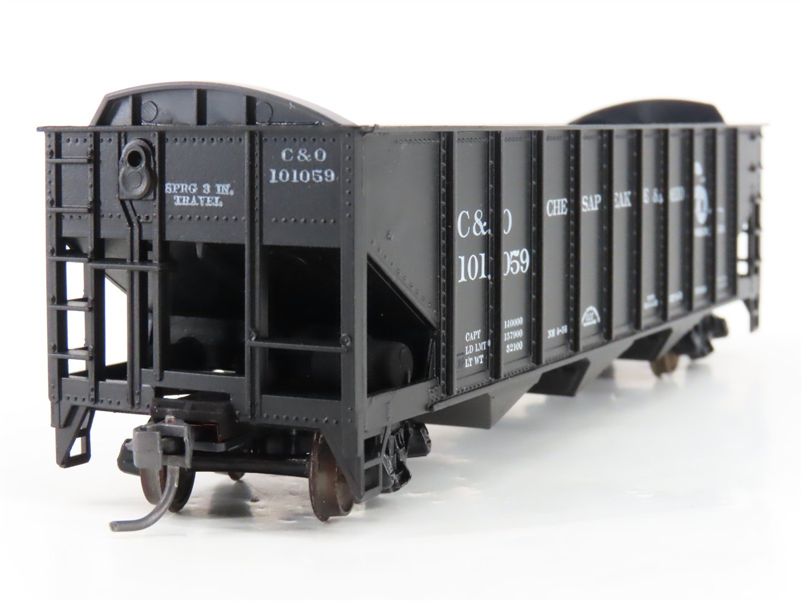 LOT of 2 HO Scale Roundhouse 1499 C&O Progress 3-Bay Open Hopper - Upgraded