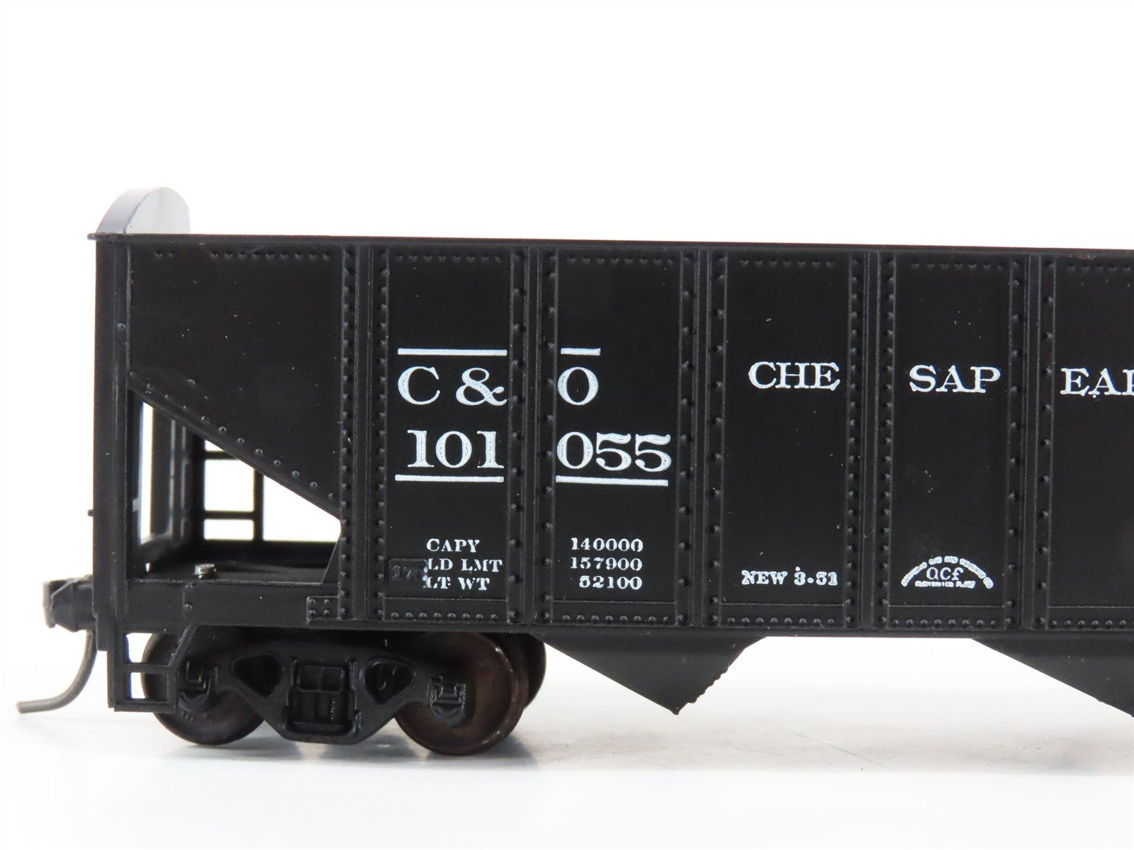 LOT of 2 HO Scale Roundhouse 1499 C&O Progress 3-Bay Open Hopper - Upgraded