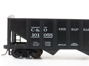 LOT of 2 HO Scale Roundhouse 1499 C&O Progress 3-Bay Open Hopper - Upgraded